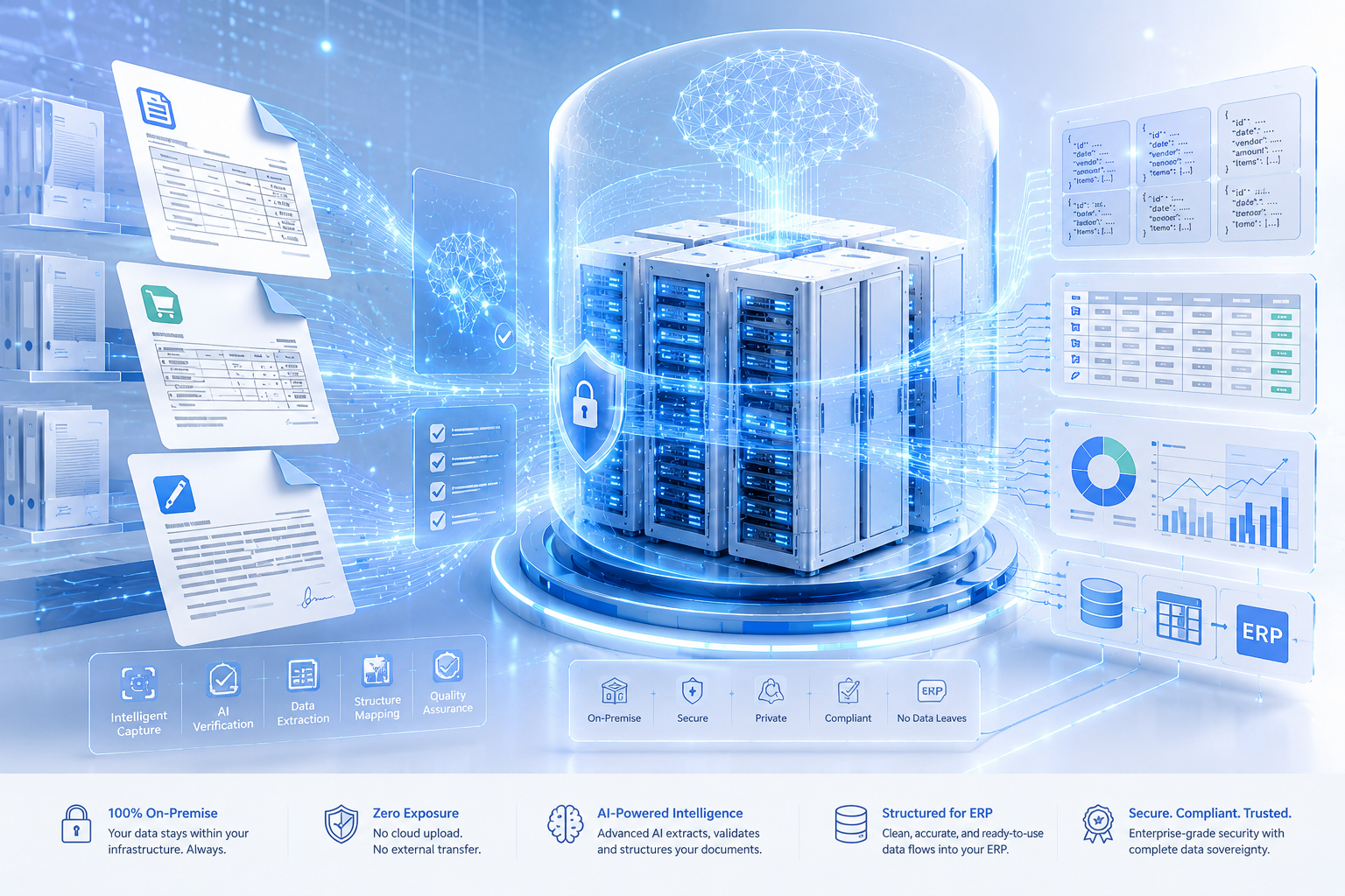 DocuOne extracting structured data from a document inside your own infrastructure